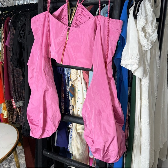 Silvia Tcherassi Benazir Crop Rose Puff Sleeve Top - Picture 15 of 17